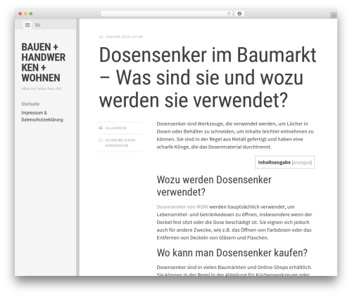 Editor top WordPress theme - voba-bau.de
