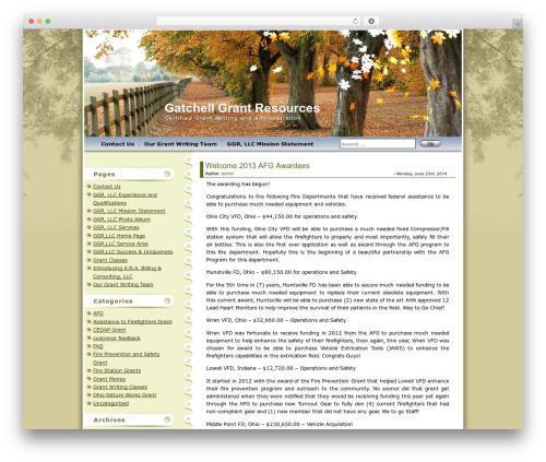 Maple Leaf top WordPress theme - ohiograntwriters.com