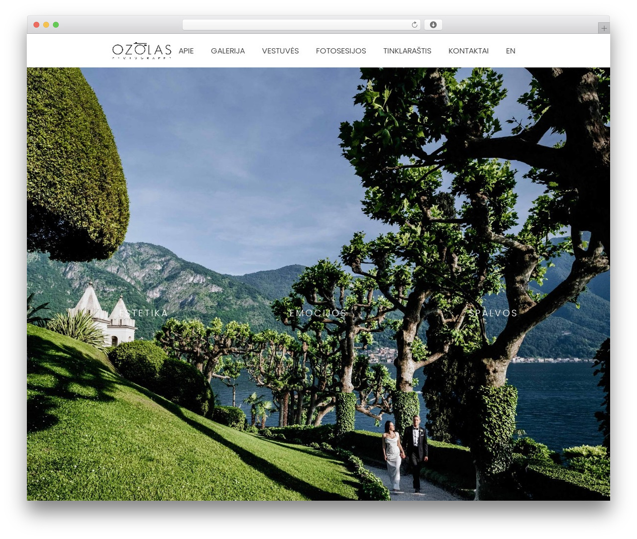 Ozolas WordPress wedding theme - ozolas.com