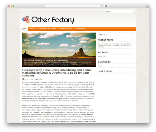 Rapidy WordPress theme - otherfactory.com