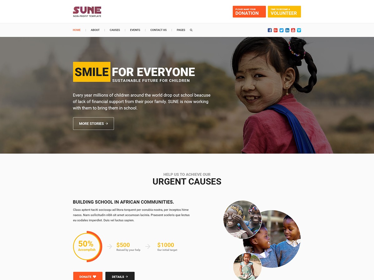 Sune WordPress theme