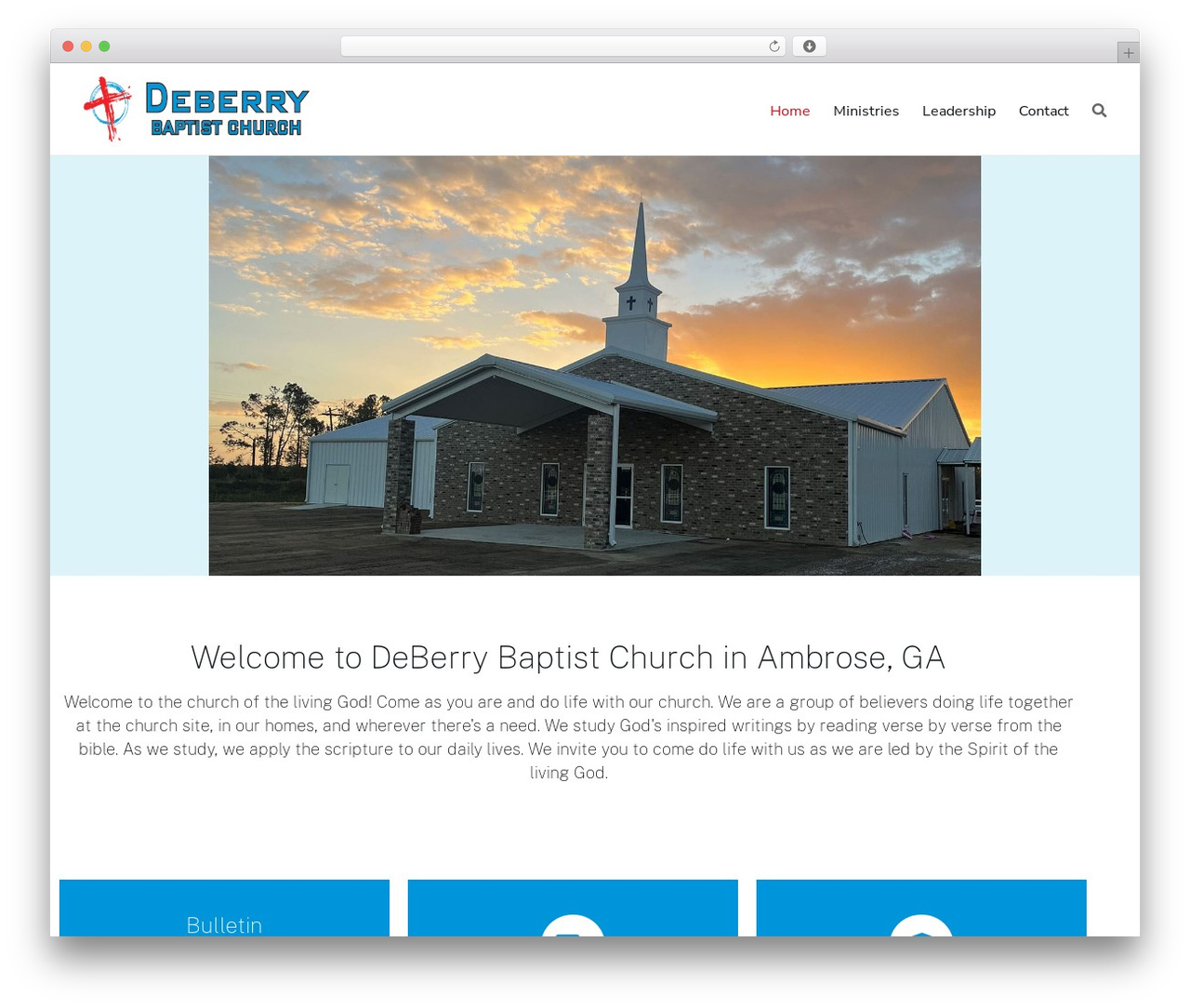 Theme WordPress Spacious Pro Child DeBerry Baptist Church - deberrybaptistchurch.com