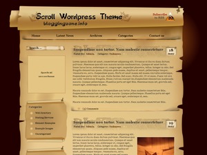 The Scroll Wordpress Theme WordPress theme design by Ophelia Nicholson