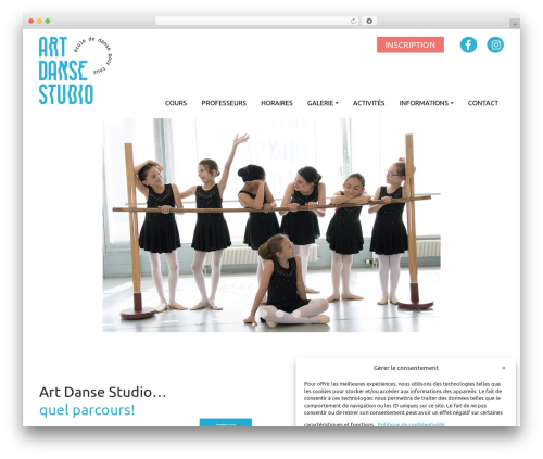 WordPress theme Art Dance Studio - artdansestudio.ch