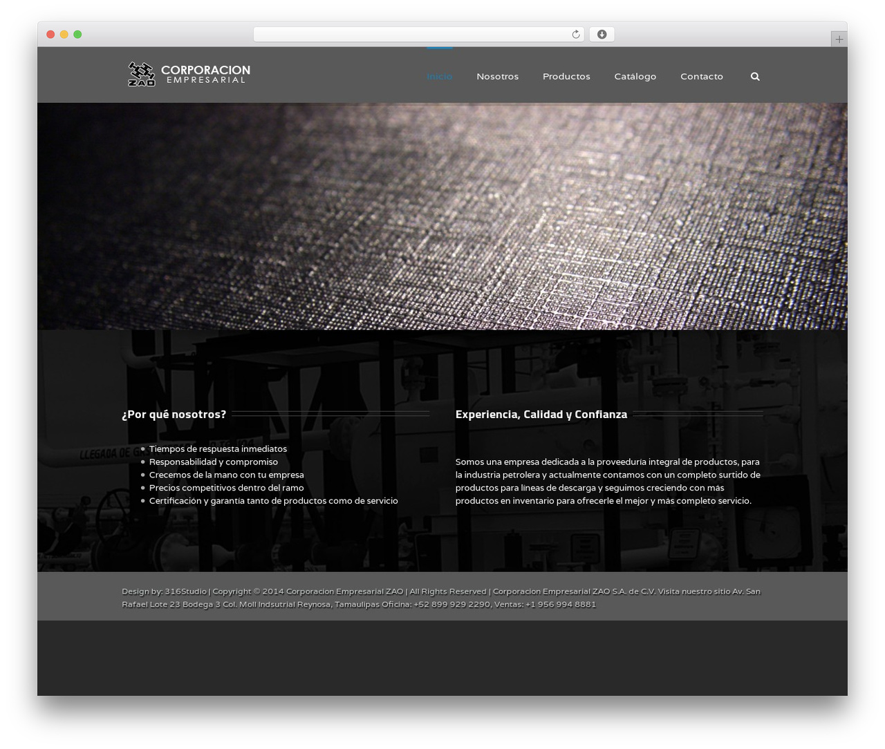WordPress theme Avada - corporacionzao.com