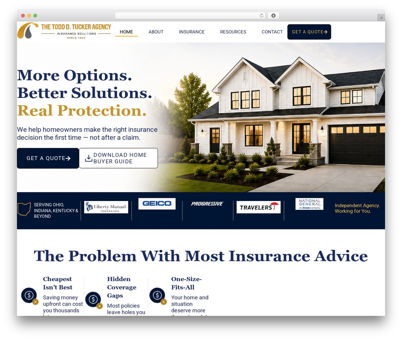 Ally WordPress theme - todddtuckeragency.com