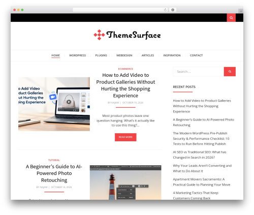 Arcane WordPress theme - themesurface.com