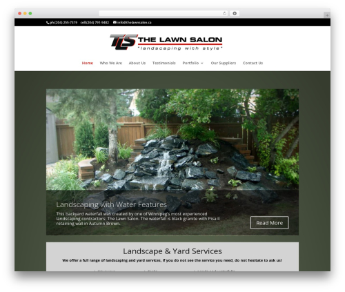 Divi theme WordPress - thelawnsalon.ca