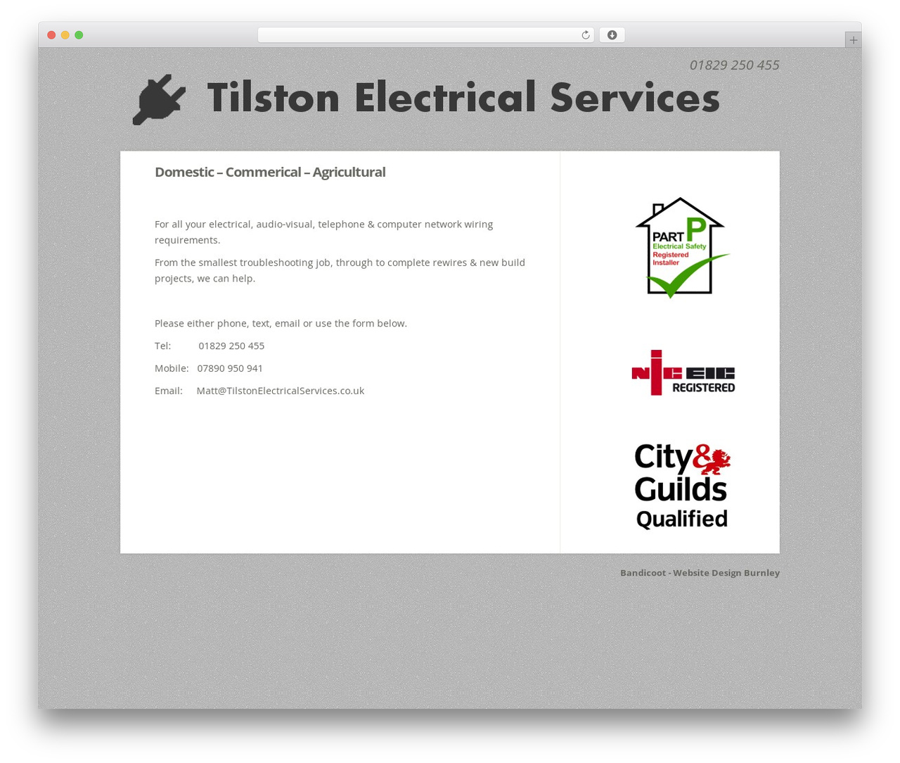 Flexible WordPress website theme - tilstonelectricalservices.co.uk