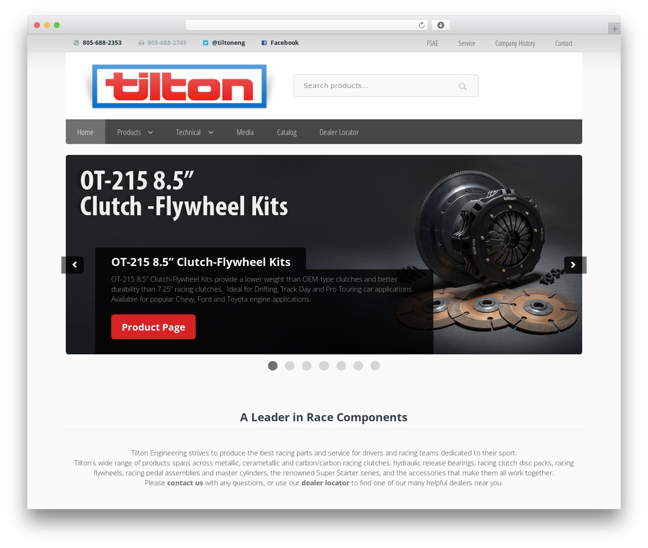 Superstore WordPress theme - tiltonracing.com