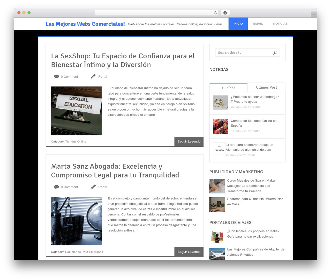 Theme WordPress Softpress - tuportalpublicitario.com