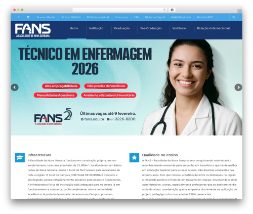 university WordPress theme design - fans.edu.br
