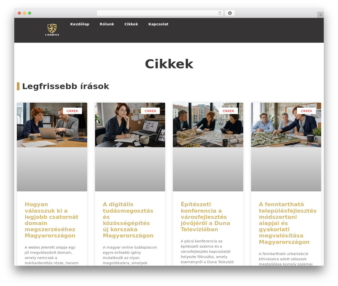 WordPress theme Hello Elementor - lionspecs.hu
