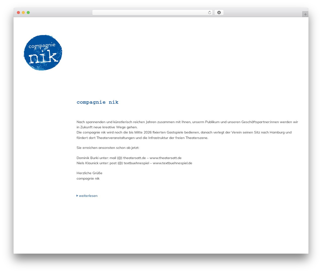 WordPress website theme Reframe Plus - compagnie-nik.de
