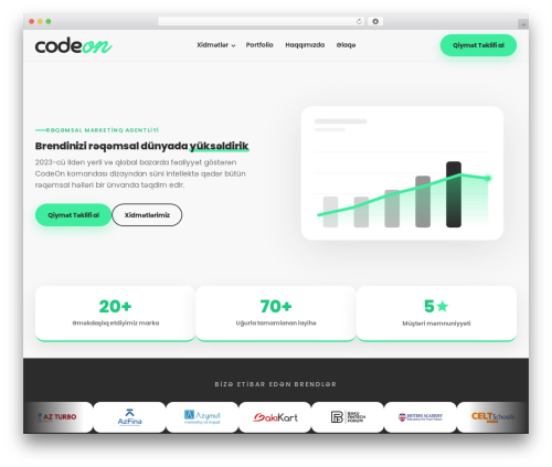 CodeOn WordPress video theme - codeon.az