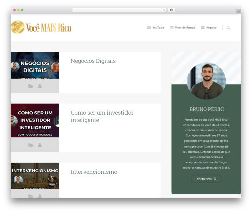 Épico WordPress theme - vocemaisrico.com