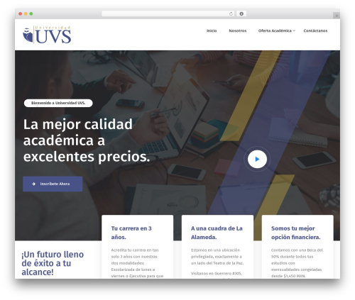 Evockans WordPress theme - uvs.edu.mx