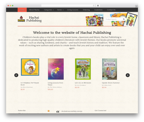 Publisher best WordPress theme - hachai.com