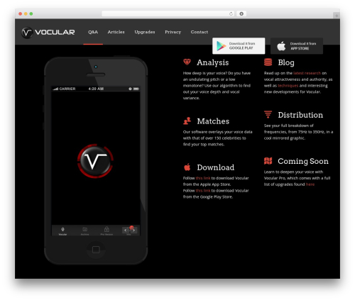 Theme WordPress Appdev - vocularapp.com