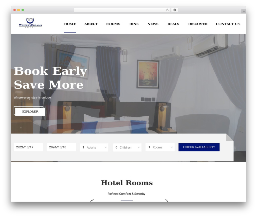WordPress theme Sailing - westerndreamshotel.com