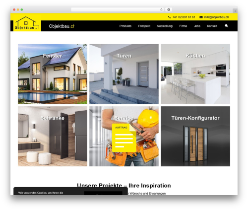 WordPress theme SML Theme - objektbau.ch
