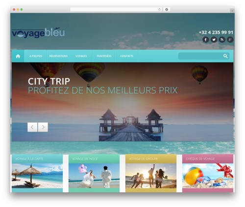 cherry WordPress theme - voyagebleu.be