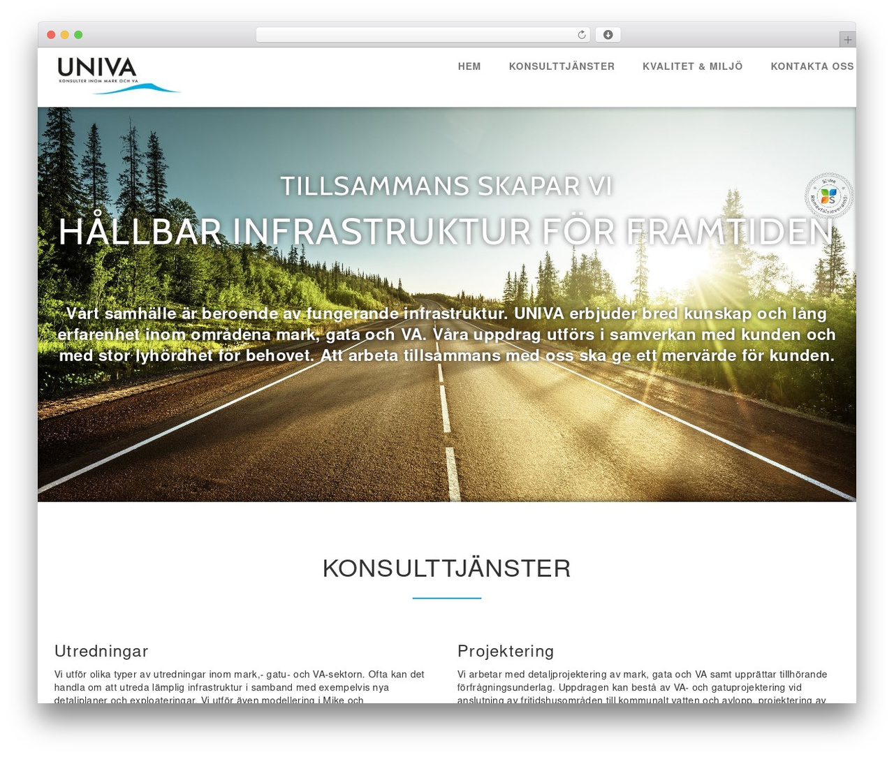 Integral WordPress theme - univa.se