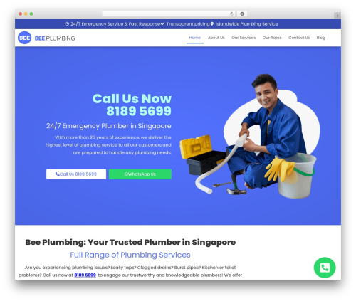 Radcliffe 2 best WordPress theme - beeplumbing.com.sg