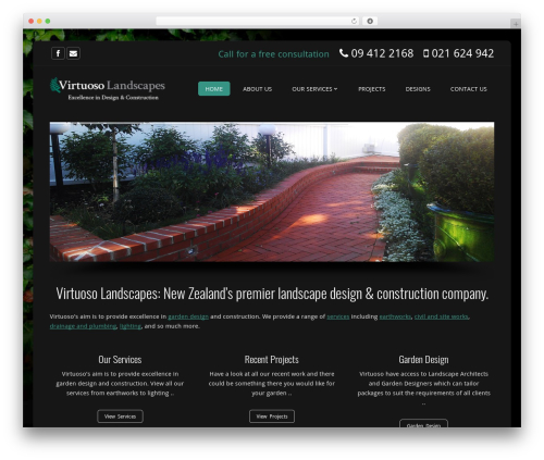 Theme WordPress inCreate - virtuosolandscapedesign.co.nz