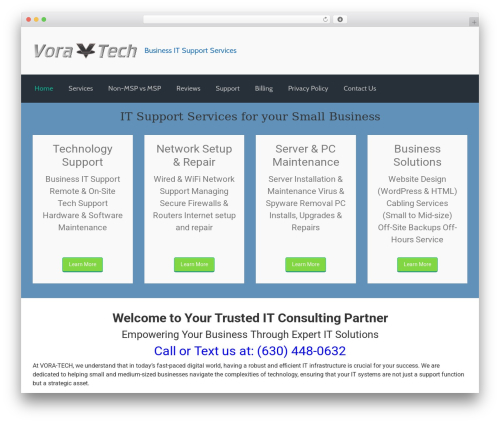 WordPress theme evolve Plus - vora-tech.com