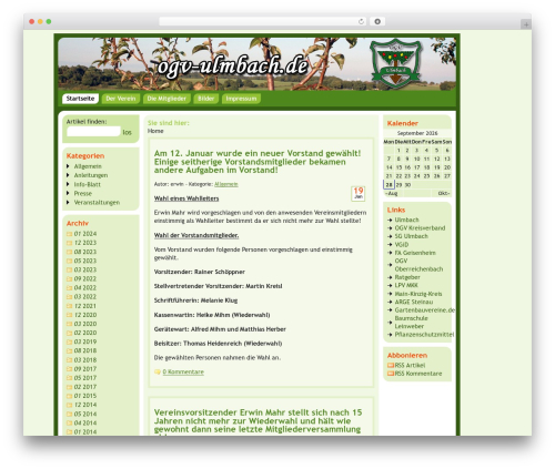 Events calendar WordPress plugin - ogv-ulmbach.de