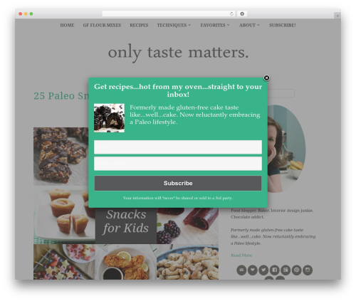 Biscuit theme WordPress - onlytastematters.com