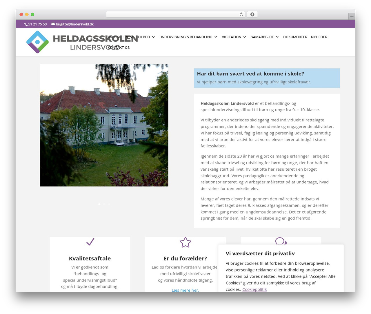 Divi theme WordPress - heldagsskolen-lindersvold.dk