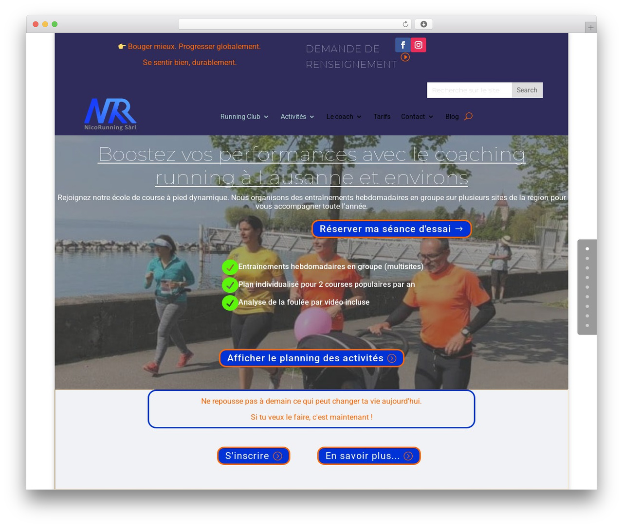 Divi theme WordPress - nicorunning.ch