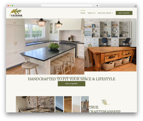 Divi theme WordPress - vedderwoodworking.com