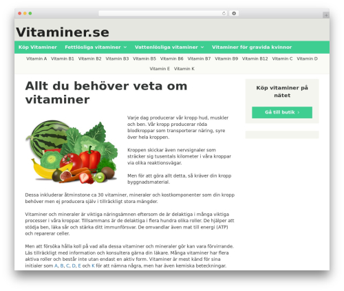 GeneratePress WordPress theme - vitaminer.se