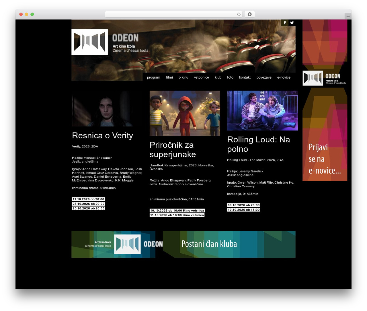 Odeon Default WordPress page theme - odeon.si Odeon Default WordPress page theme - odeon.si