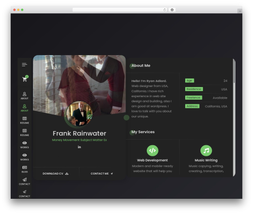 Ryancv plugin WordPress plugin - frankrainwater.com