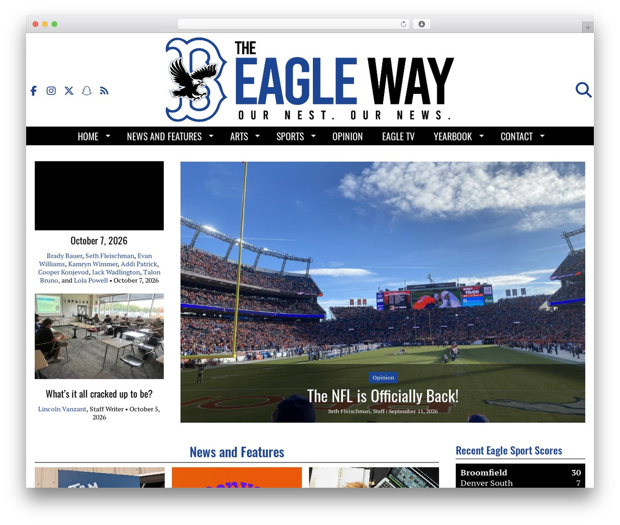 SNO FLEX newspaper WordPress theme - onlyoneagleway.com