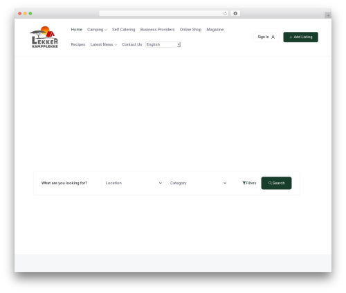 Directorist directory linking WordPress plugin - www.lekkerkampplekke.com