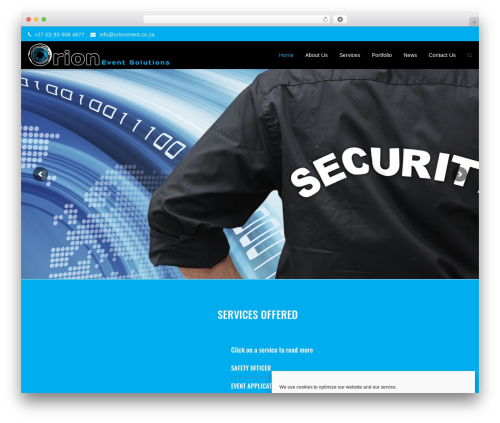 Zozothemes core WordPress plugin - orionevent.co.za