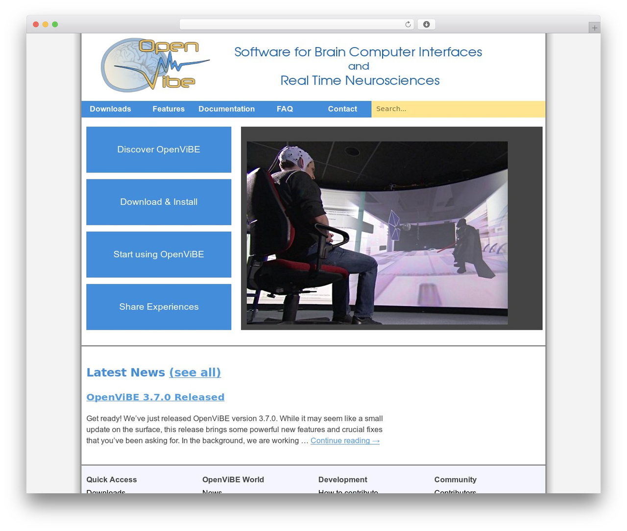 WordPress theme OpenViBE - openvibe.inria.fr