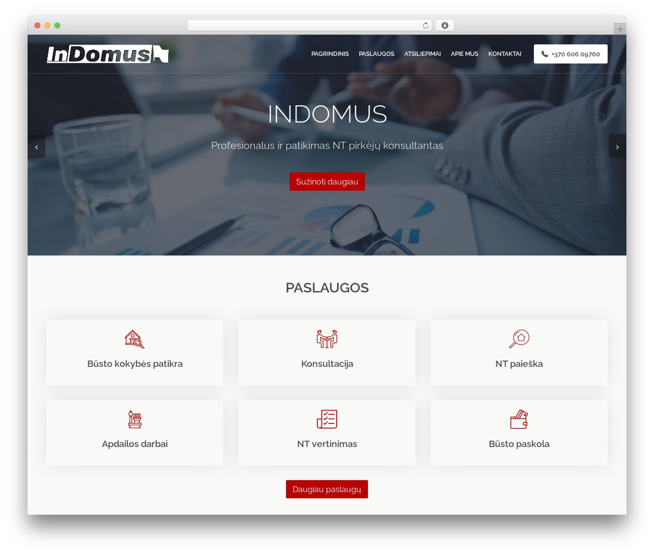 Website theme theme WordPress - indomus.lt