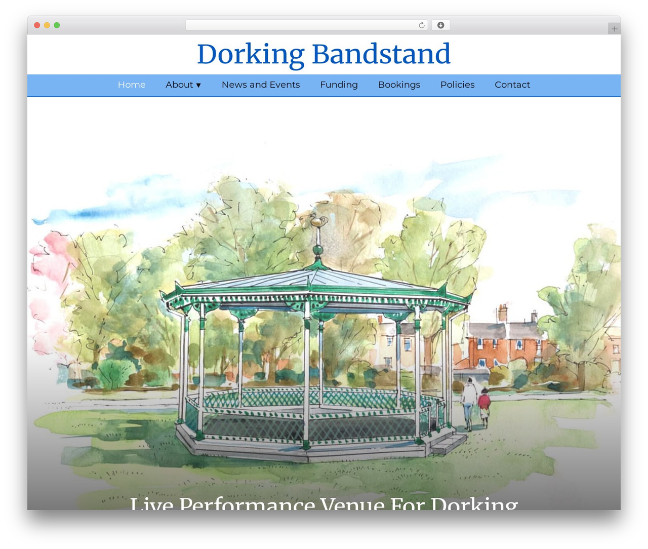 WordPress theme Website Framework - dorkingbandstand.com