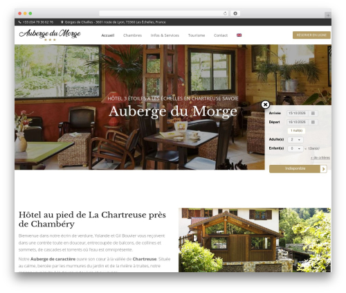 Luxe WordPress theme - aubergedumorge.com
