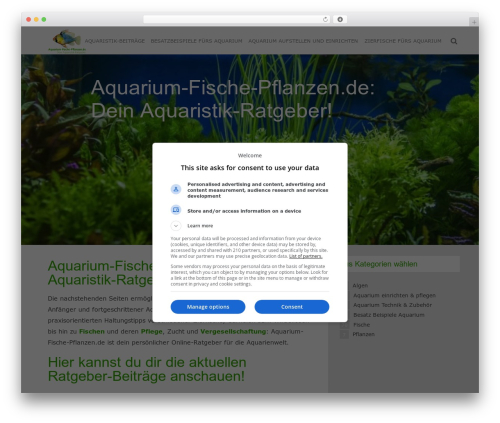 SeaShell theme WordPress - aquarium-fische-pflanzen.de