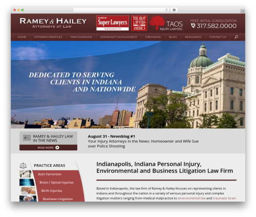 Universal WordPress theme design - rameyandhaileylaw.com