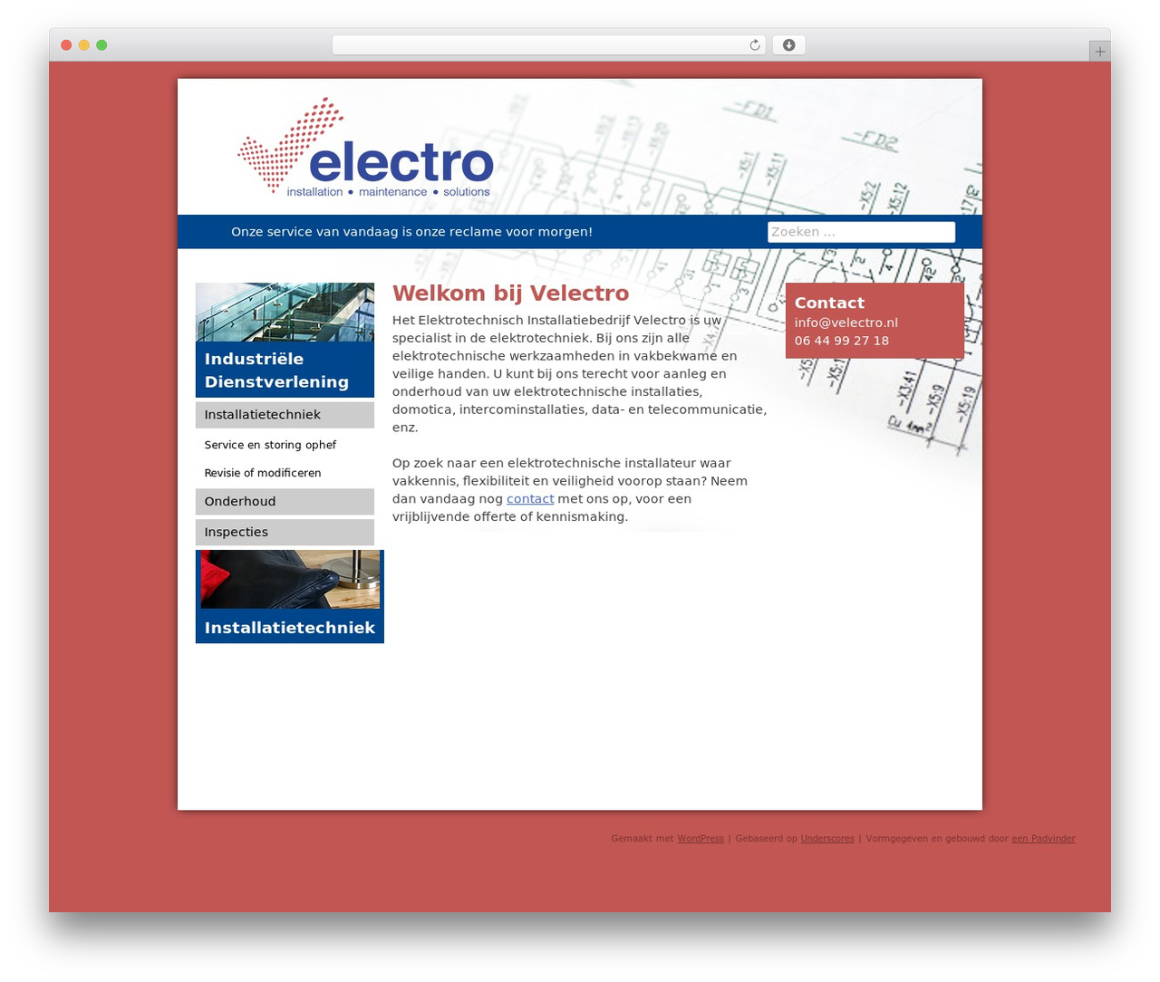 Velectro theme WordPress - velectro.nl