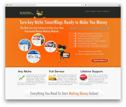 WordPress Classic theme WordPress - blogsfrog.com