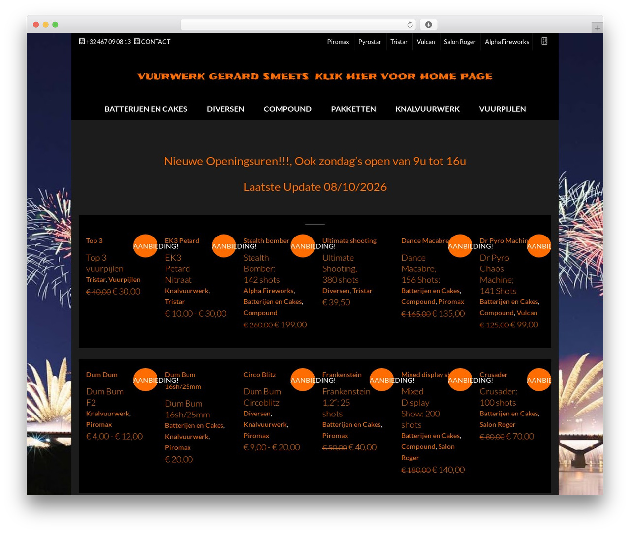 WordPress theme Lambda - vuurwerksmeets.be